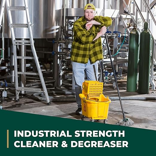 Simple Green 73434010 14010 Industrial Cleaner & Degreaser, Concentrated, Lemon, 1 gal Bottle
