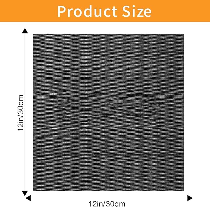 Oven Liners for Bottom of Oven,12"x12" Reusable Non-Stick Heat Resistant Toaster Liners Toaster Mat for Ninja Foodi,Cuisinart,Emeril Lagasse Extra Large 26 QT French Door Air Fryer Oven,4 Pack