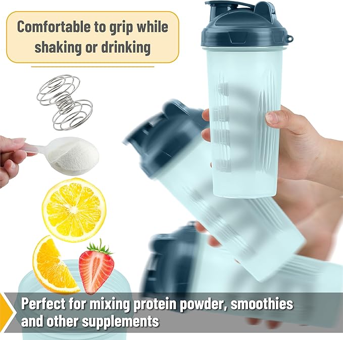 Mr. Pen- Shaker Bottle for Protein Mixes, 28 oz, with Wire Whisk Ball, Ideal for Protein Shakes