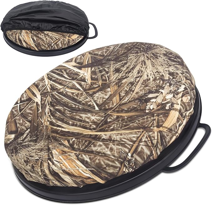 WarBull 5 Gallon Bucket Seat, 360-Degree Swivel Seat Foam Cushion Bucket Seat Lid with Waterproof Cover for Dove Duck Hunting, Fishing, Baseball, Gardening and Camping