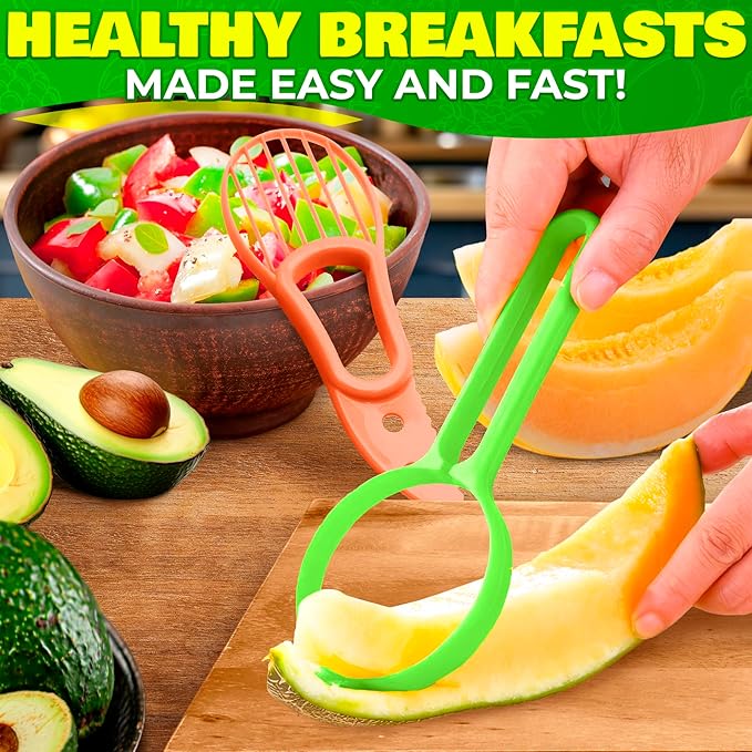 9 Pcs Pineapple Corer and Slicer Set – Sturdy, Sharp & Easy to Clean Pineapple Slicer Tool with Fruit Corer, Slicers and Peelers – Works for Apples, Melons, Avocados, Citrus, Berries, Bananas & More