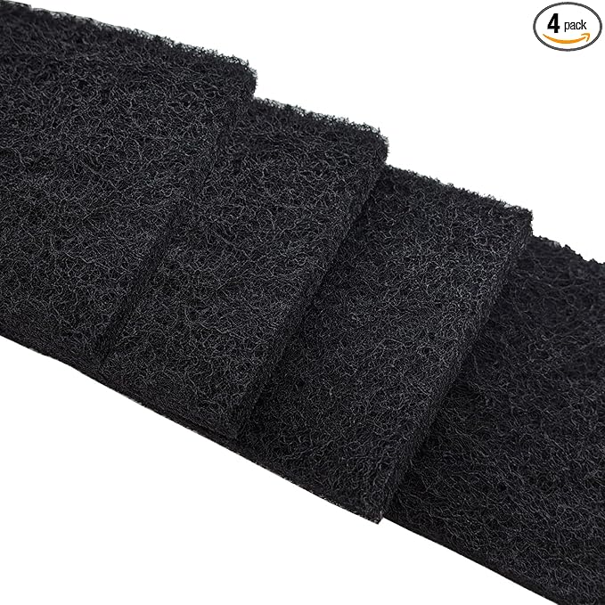 PAWZIDEA Activated Carbon Filter Replacement for Pet Waste Trash Cans Wall Mounted, 3.15"*3.15" Square Thick Deodorizing Carbon Filters, 4-Pack, Replace Every Month