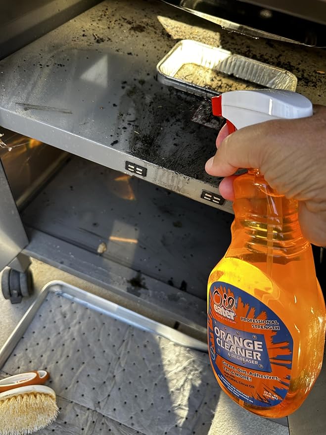Oil Eater ORANGE Premium Cleaner and Degreaser - 32oz - For Grease, Tar, Adhesive, Dirt - 2 PACK,AOA32119122PK