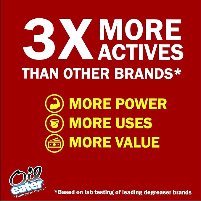 Oil Eater ORANGE Premium Cleaner and Degreaser - 32oz - For Grease, Tar, Adhesive, Dirt - 2 PACK,AOA32119122PK
