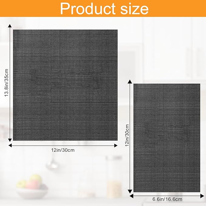 Oven Liners for Bottom of Oven,12"x6.6"and 12"x13.8" Reusable Non-Stick Heat Resistant Toaster Liners Mat Accessories for Emeril Lagasse Dual Zone 360 Air Fryer Oven 25 QT Extra Large and More