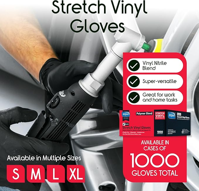 Inspire Nitrile-Vinyl Blend Exam Gloves - Disposable, Latex Free, Multipurpose Nitrile Gloves for Cooking Food Prep & Cleaning (Case Of 1000, Medium)
