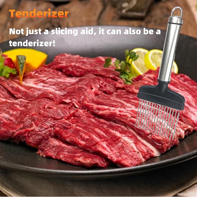 ZOOUS Onion Lemon Tomato Holder for Slicing Stainless Steel, Onion Cutter for Slicing and Storage of Onions, Avocados, Eggs and Other Vegetables, Medium, Silver, Black, ZOOUS-2024NEW-03
