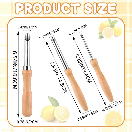 Straw Puncher for Plastic Lids Lemonade,3 PCS Straw Hole Punchers for Plastic Lids,Hole Puncher for Lemonade Cups,Pottery Tools,Clay Hole Cutters,Leather Holes Punchers,Watermelon Holes Puncher