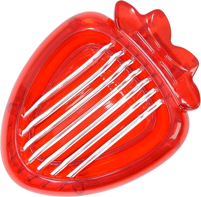 R&M Strawberry Shaped Fruit Slicing Tool with Stainless Steel Blades