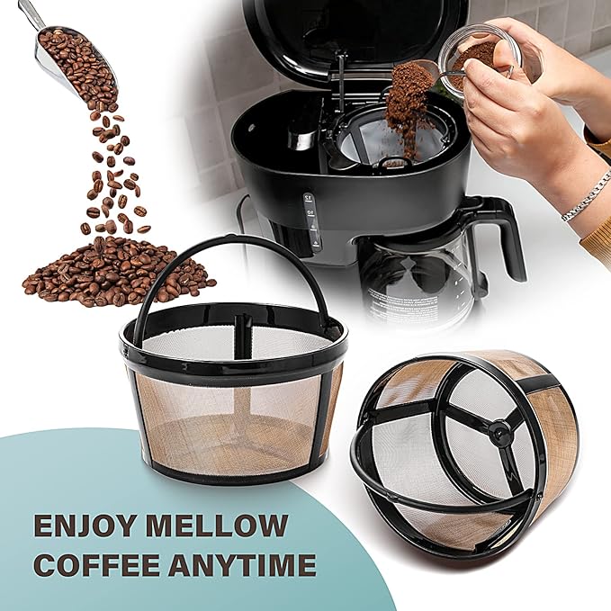 Prasacco Reusable Basket Coffee Filter - 4 Cup Permanent Replacement Filter for Mr. Coffee Coffee Makers (1 PC)