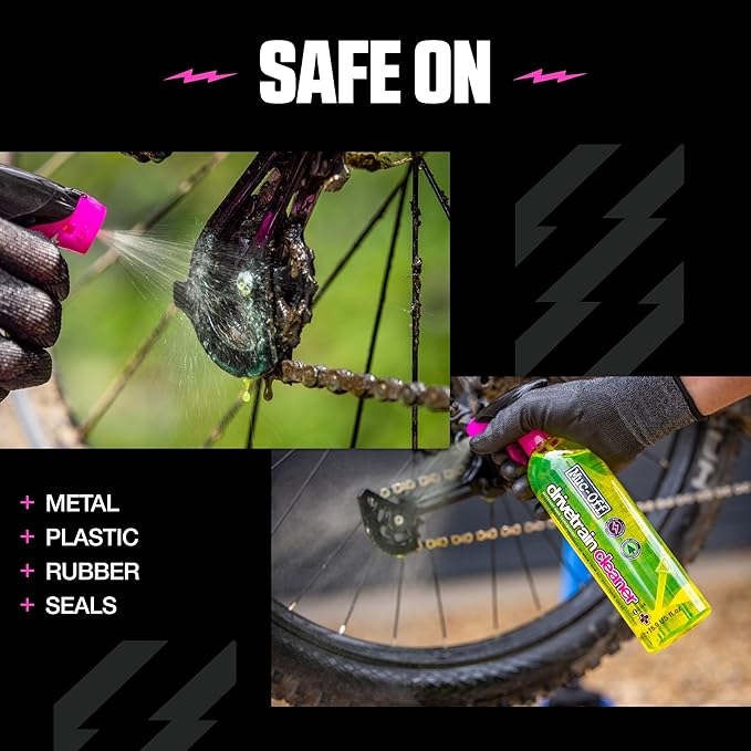 Muc-Off Bio Drivetrain Cleaner | Effective Biodegradable Bicycle Chain Cleaner and Degreaser Spray | Suitable for All Types of Bike