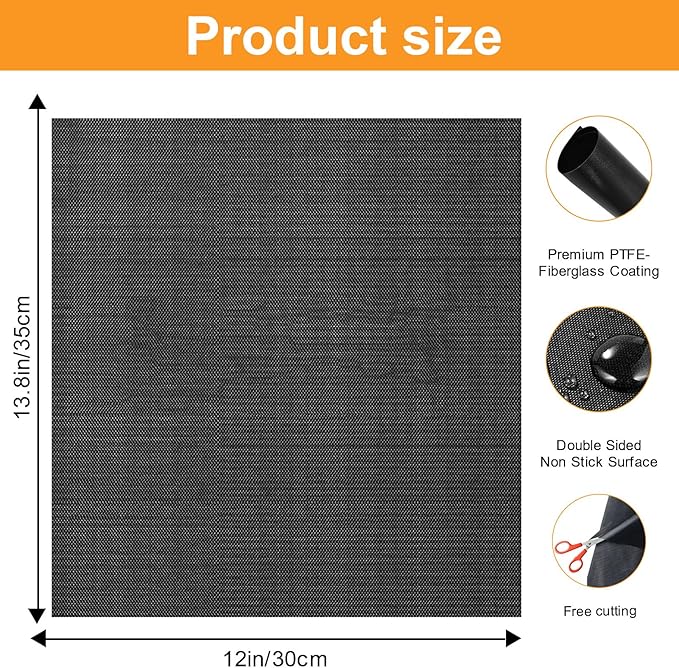 Oven Liners for Bottom of Oven, 13.8"x12" Reusable Non-Stick Heat Resistant Accessories Mat for Emeril Lagasse Dual Zone 360 Air Fryer Oven 25 QT Extra Large and more, 4 Pack