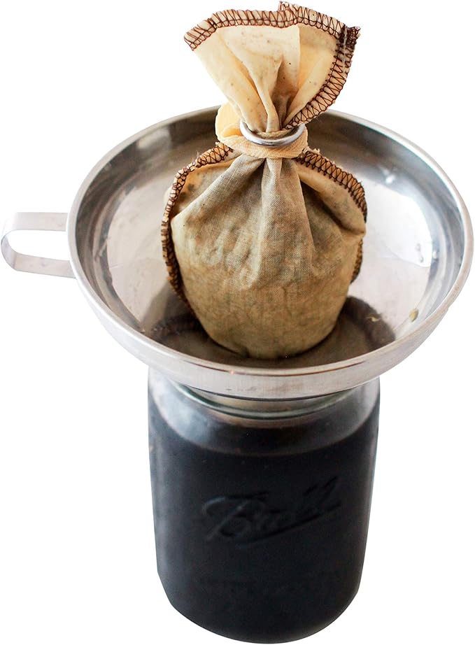 CoffeeSock ColdBrew Filter - GOTS Certified Organic Cotton Reusable Coffee Filter (CB64-01)