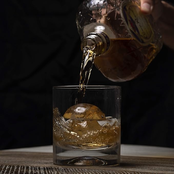 Lemonsoda Premium Clear Ice Ball Maker - 2 Large Round Ice Mold - 2.4" Ice - Round Ice Tray for Bourbon and Whiskey - Large Sphere Ice Cube Molds for Drinks