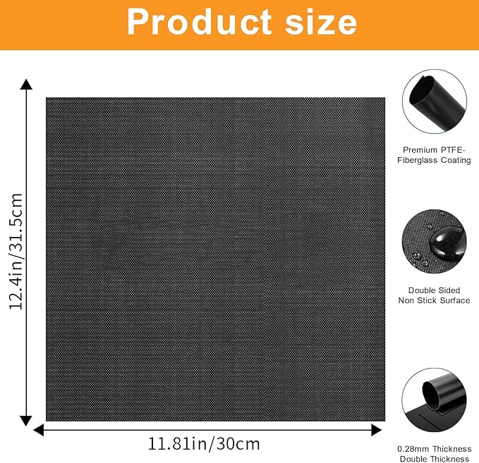 4-Pack Fiberglass Air Fryer Mats 11.81"x12.4" For Ninja SP101/SP201/SP301/DCT401/DCT402 Compatible Oven Liners for Bottom of OvenReusable & Heavy-Duty for Even Cooking