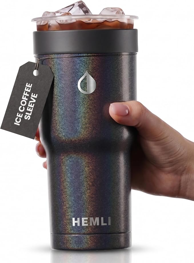Universal Ice Coffee Sleeve Insulator - Insulated Iced Coffee Holder To Go, Insulated Cup Holder for Starbucks Dunkin Donuts McDonalds, Reusable Coffee Sleeve