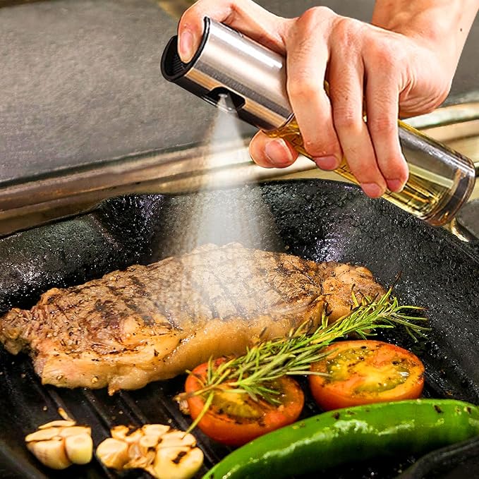 Oil Sprayer for Cooking,Olive Oil Spritzer,Olive Oil Spray Bottle for Salad, BBQ, Kitchen Baking, Roasting (100ml) (2)