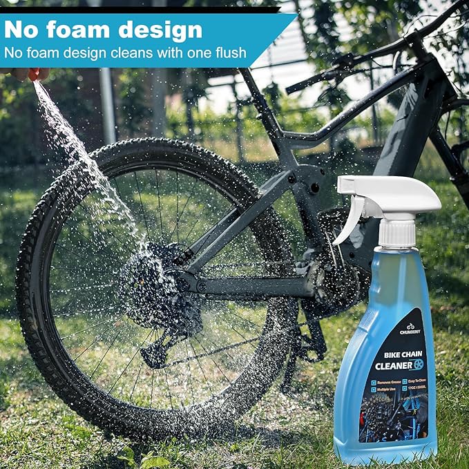 Bike Chain Degreaser, 17 fl oz Bike Degreaser Spray Non-foaming Design for MTB/Gravel/Road/Mountain Bikes