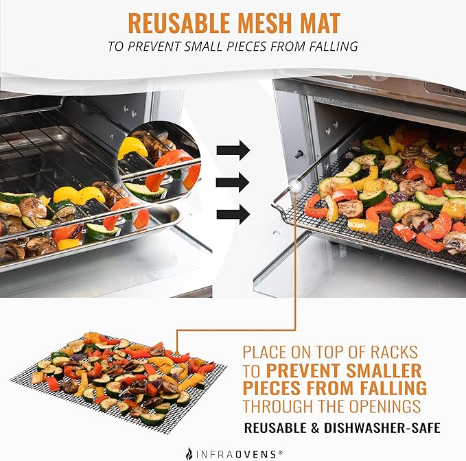 Reusable Liners for Toaster Oven Air Fryer 10 x 12 Accessories Compatible with Cuisinart, Ninja, Kitchenaid, Kalorik + More, Easy Clean Replacement for Parchment Paper Liners for Countertop Oven