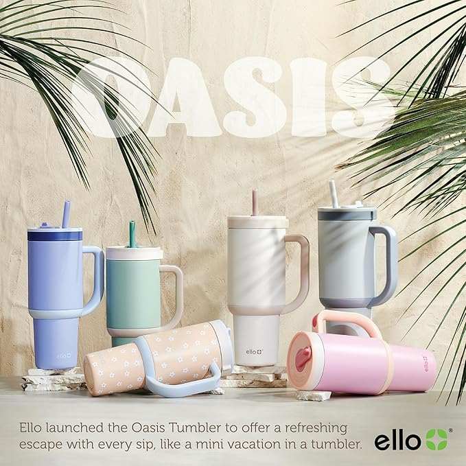Ello Oasis 40oz Stainless Steel Tumbler - Strawberries