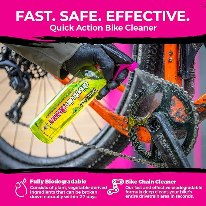 Muc-Off Bio Drivetrain Cleaner | Effective Biodegradable Bicycle Chain Cleaner and Degreaser Spray | Suitable for All Types of Bike