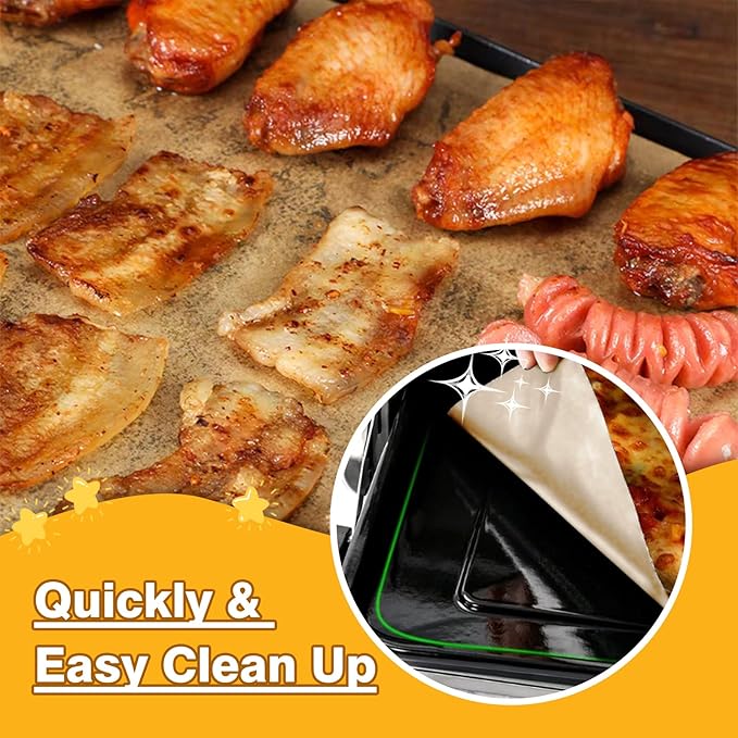 Air Fryer Liners Disposable Compatible with CHEFMAN 10 Qt Multifunctional Digital Air Fryer Accessories, Unbleached Parchment Paper, 200 PCS Square Non-Stick Baking Paper