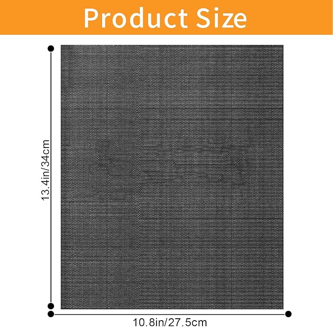 4 Packs Oven Liners for Bottom of Oven, 13.4"x10.8" Pre-Cut Rectangle Reusable Fiberglass Heat Resistant Non-Stick Mat Accessories for Breville BOV845BSS Smart Oven Pro Countertop Oven Air Fryer