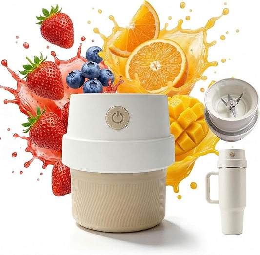 Richboyz Portable Blender Attachment for 30oz & 40oz Tumblers: Rechargeable Personal Blender Add-On Fits Most 3.5–4 Inch Wide Mouth Cups for Smoothies & Protein Shakes