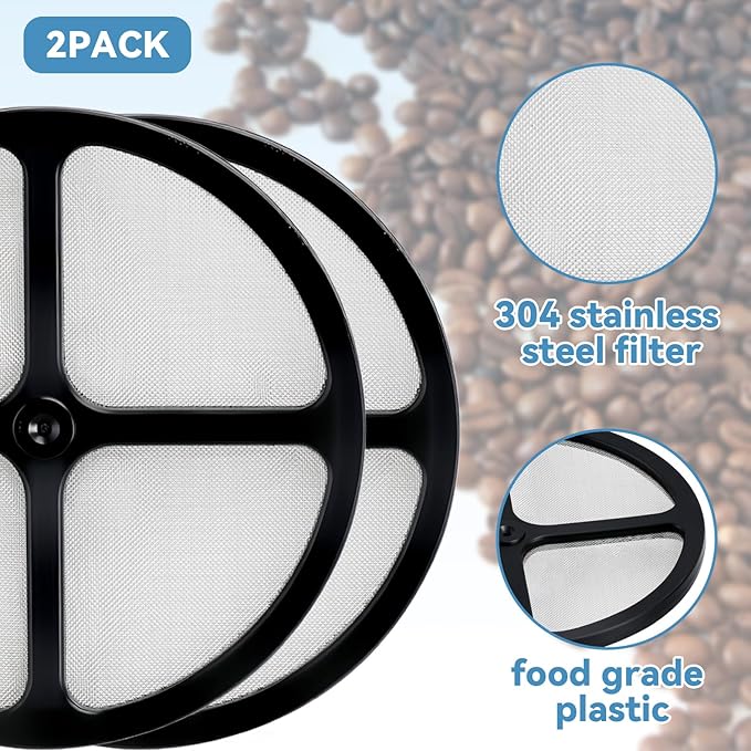 2 PCS Reusable Coffee Filters Compatible with OXO Cold Brew Coffee Maker & Good Grips 32 Ounce Cold Brew Coffee Maker, Coffee Fine Mesh Strainer for OXO Coffee Maker