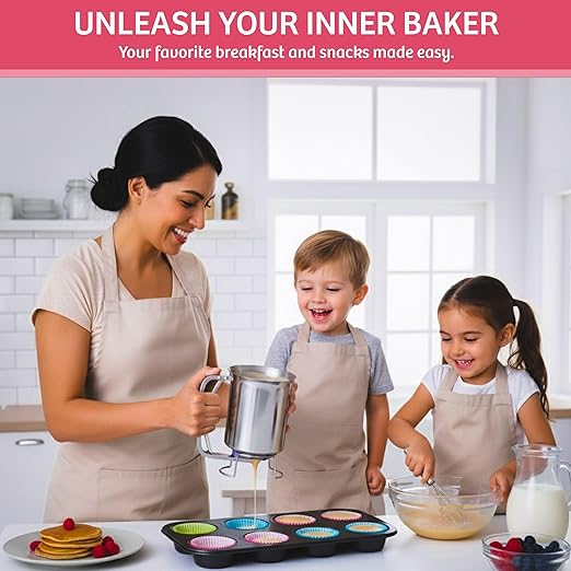 Pancake Batter Dispenser- Gourmet Stainless-Steel Pourer- Perfect for Baking Cupcakes, Waffles, Cakes, and Muffins- No Drip Dispenser by Chef Buddy