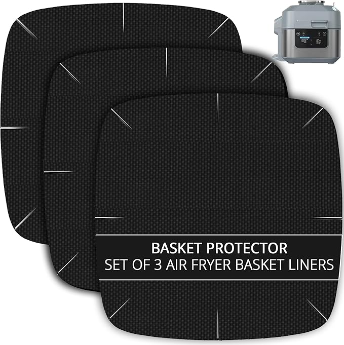 INFRAOVENS Air Fryer Liners Basket Protector Cover for Ninja Speedi SF301 Rapid Cooker & Airfryer, Innovative Accessories, Kitchen Gadgets for 8 inch Square Air Fryers, Non-Stick Heat-Resistant