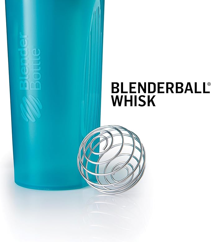 BlenderBottle Classic Shaker Bottle Perfect for Protein Shakes and Pre Workout, 28oz,Clear/Black (Pack of 2)