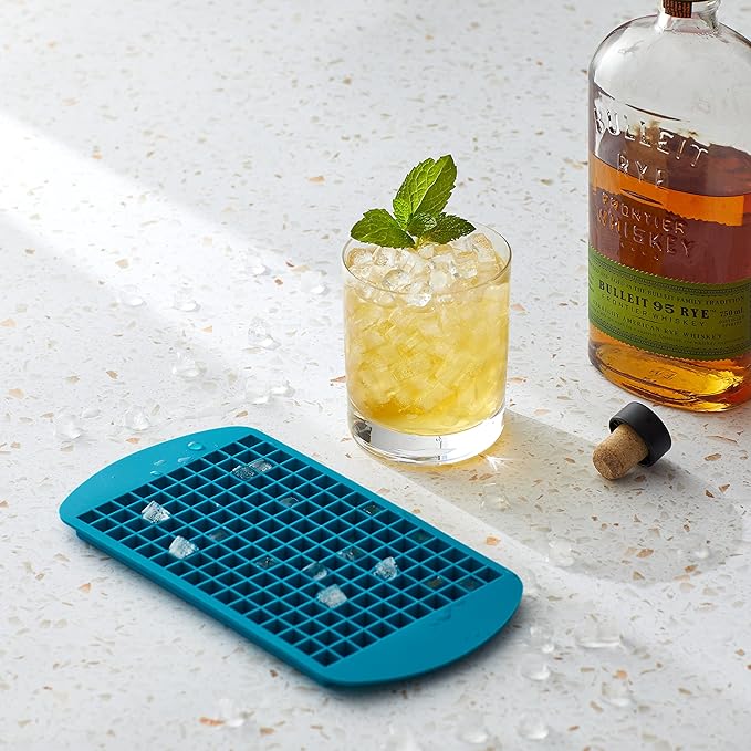 Houdini Crushed Ice Cubes Tray, Produces 160 Mini Cubes, Blue