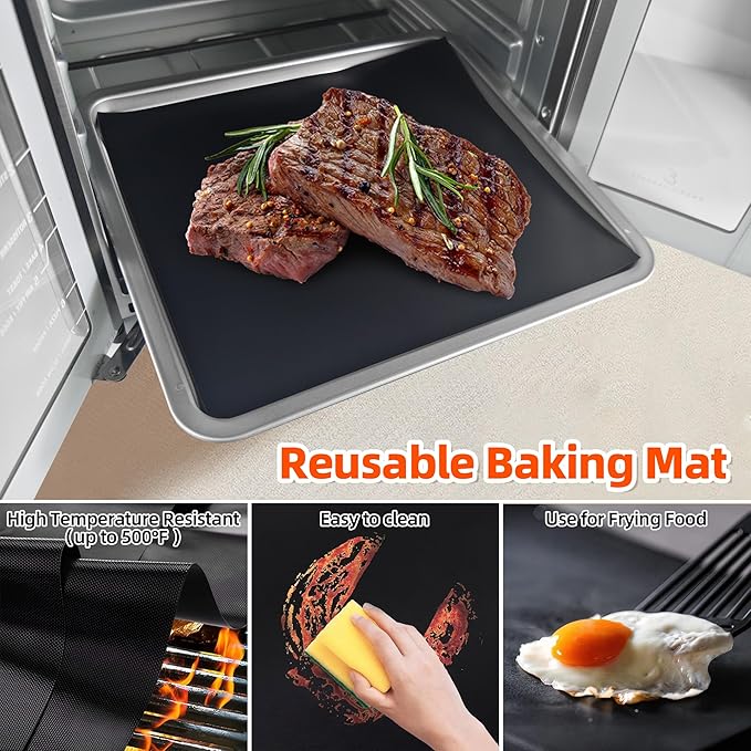 SIUDANGKA Air Fryer Liners Compatible with Emeril Lagasse 26 QT Extra Large Air Fryer, 4 PCS Air Fryer Oven Liners Reusable for Emeril Lagasse Accessories