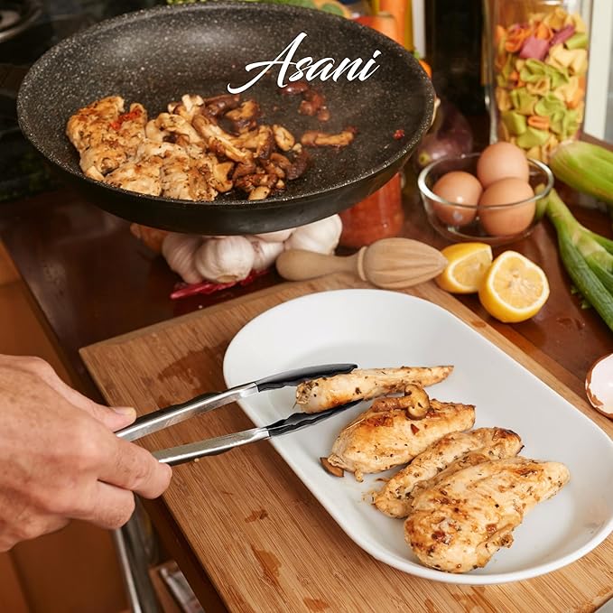 Asani 25-Piece Stainless Steel Kitchen Utensil Set | Non-Stick Cooking Gadgets and Tools Kit | Durable Dishwasher-Safe Cookware Set | Kitchenware Gift Idea, Best New Apartment Essentials
