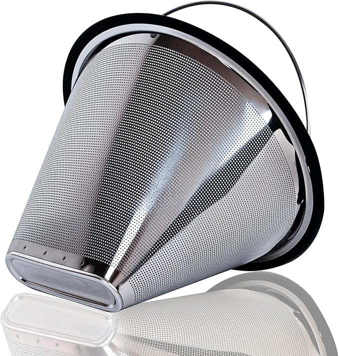Reusable Stainless Steel Coffee Filter no 4 for Moccamaster KBGV KBT, Compatible with Technivorm Models 53935, 53949, 79318, Dishwasher Safe & Eco Friendly