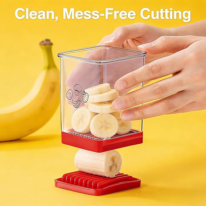 Fruit Slicer Cup – Fast Fruit Cutter for Strawberries, Bananas & Eggs – Quick & Easy One Press Fruit Slicing Cup For Mess-Free Fruit Slicing (1 pcs)