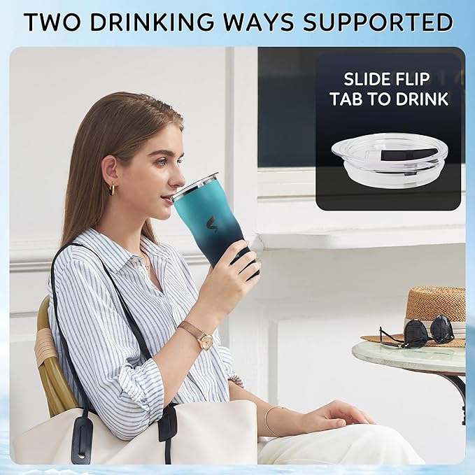 20Oz Insulated Tumbler With Straw And Lid, Spill Proof Tumbler for Iced Coffee And Hot Beverage, Double Wall Vacuum Travel Mug,Stainless Steel Straws for Tumbler, Green
