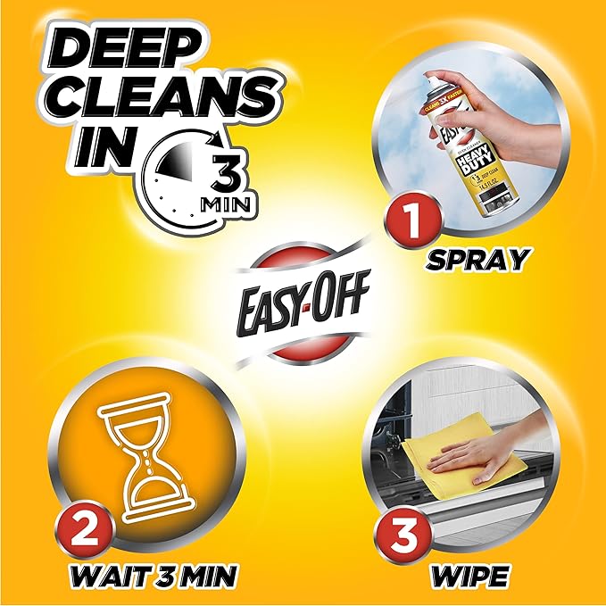 Easy Off Heavy Duty Oven Cleaner, Regular Scent 14.5 oz Can (Pack of 2)