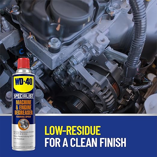 WD-40 Specialist Machine & Engine Degreaser Foaming Spray, 18 OZ [4-Pack]