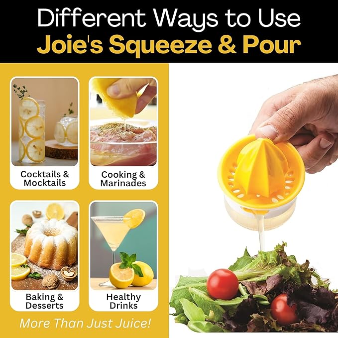 Joie Kitchen Gadgets Joie Squeeze and Pour Juicer Reamer, 10tsp, Yellow
