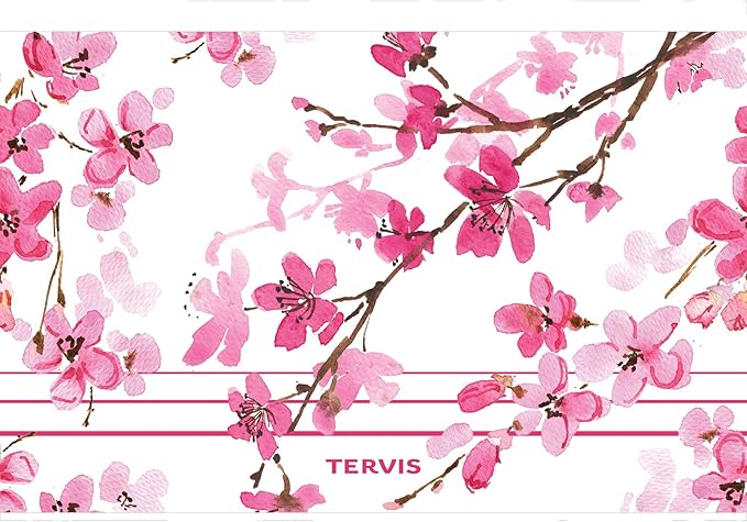 Tervis Traveler Sakura Japanese Cherry Blossom Triple Insulated Tumbler Travel Cup Keeps Drinks Cold & Hot, 30oz, Stainless Steel