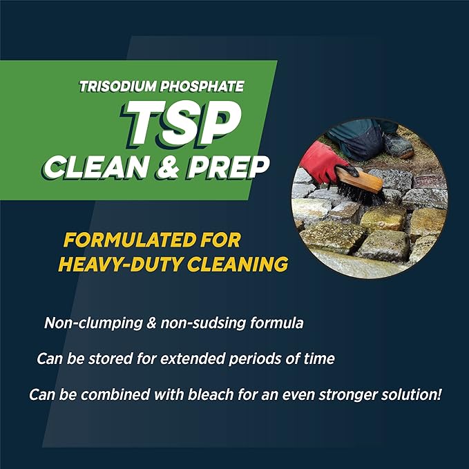 Rutland TSP Clean & Prep, Heavy Duty Cleaner Concentrate, Non Clumping Formula, 1 Pound Bag