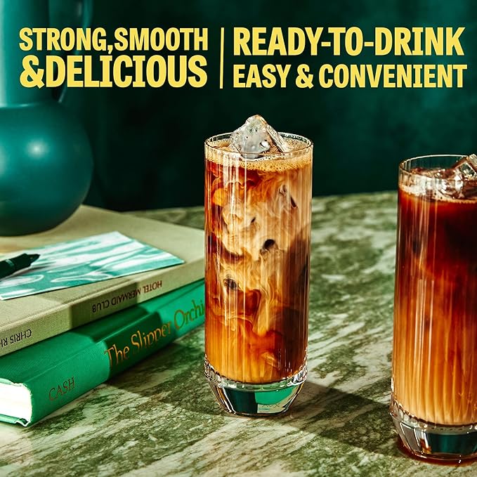 Wandering Bear Organic Cold Brew Coffee Variety Pack - Extra Strong, Bold, Smooth, Unsweetened, Shelf-Stable, Ready to Drink & Vegan, Iced Cold Brewed Coffee Drink - 32 fl oz (3pk - Vanilla, Caramel, Mocha)