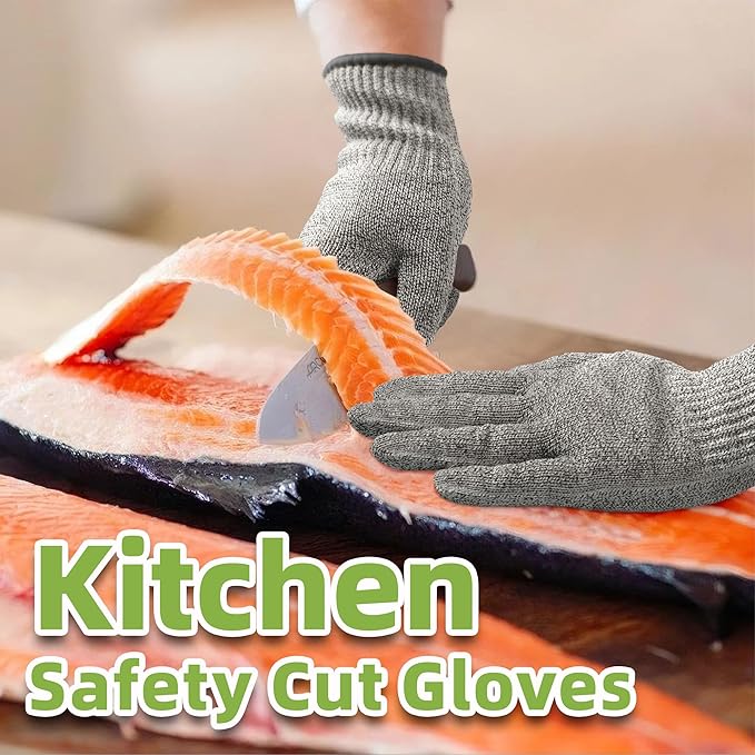 Schwer SlicePro ANSI A9 Cut Resistant Gloves, Food Grade Cutting Gloves for Kitchen Food Prep, Mandoline Gloves for Meat Cutting, Oyster Shucking, Fish Fillet Processing, PR1501-G, 150 Pairs, M