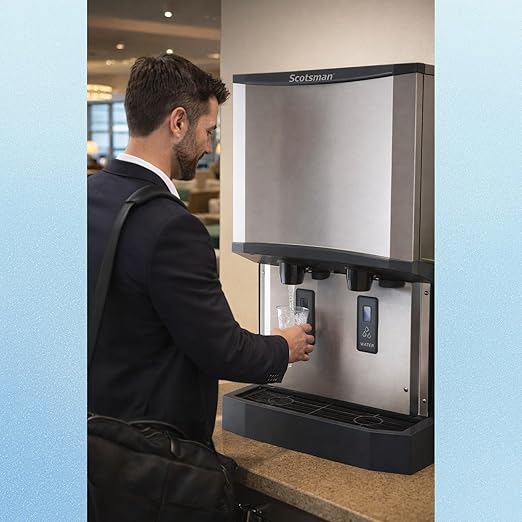 Scotsman Meridian Touchfree Countertop Nugget Ice Maker & Water Dispenser - 500 lb/Day, 25 lb Storage Bin