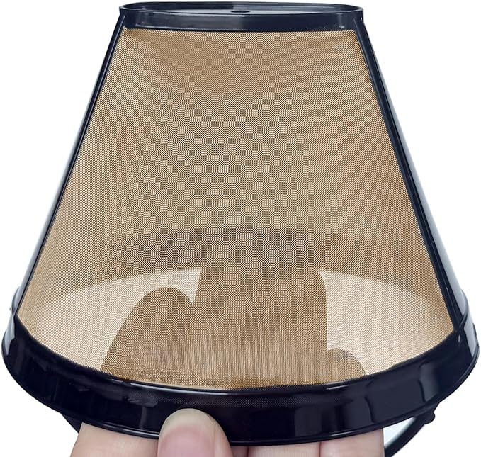 Cestlaive #4 Gold Cone Reusable Permanent Coffee Basket Filter Replacement for Cuisinart Coffee Maker (Pack of 4)