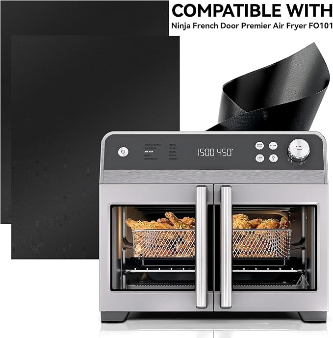 Oven Liner Compatible with Ninja French Door Air Fryer, 4PCS Oven Liners for Bottom of Oven for Ninja French Door FO101
