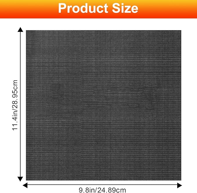 4 Packs Oven Liners for Bottom of Oven, 11.4"x9.8" Reusable Non-Stick Heat Resistant Toaster Liners Toaster Mat for Cuisinart TOA -28 TOA -26 AFR-25 Air Fryer Convection Oven