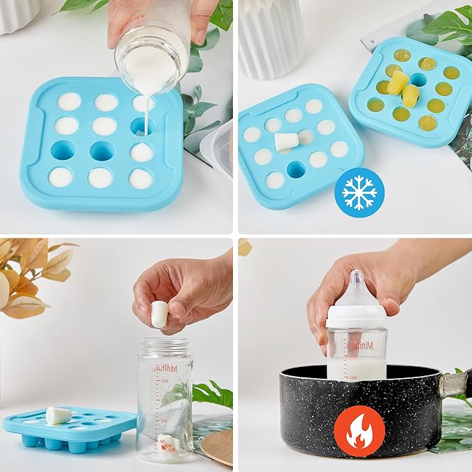 Clear Ice Cube Maker for Whiskey & Cocktails, Non-BPA Premium Silicone Ice Cube Molds, Easy-Release Sphere Ice Maker (2 PACK Blue)